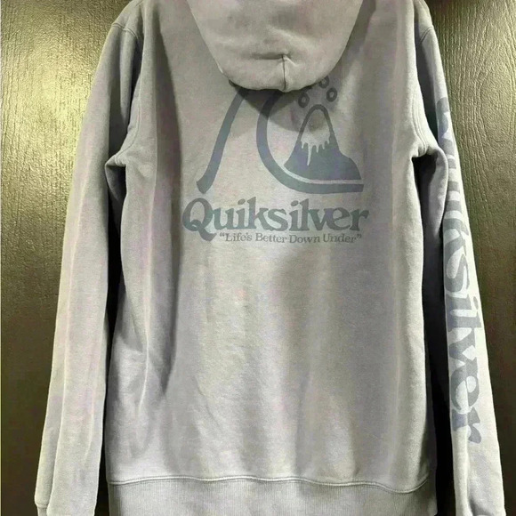 Quick silver blueish gray thick hoodie size M - Picture 2 of 8